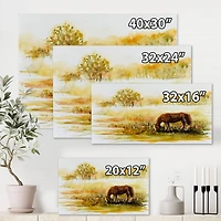 Designart - Horse Grazing On A Meadow