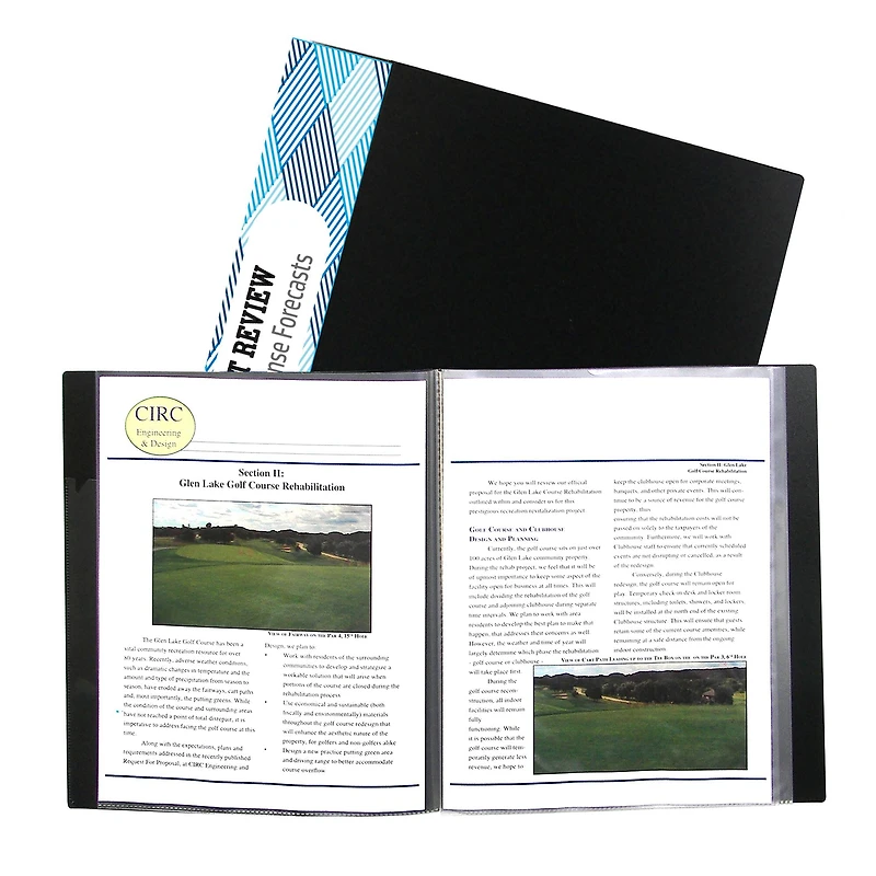 C-Line® 8.5" x 11" 24-Pocket Bound Sheet Protector Presentation Book, 3ct.