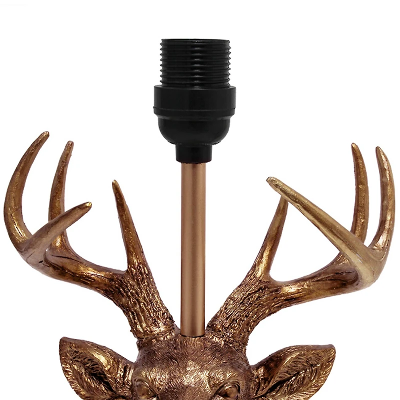 Simple Designs™ 17" Copper Deer Antler Table Lamp with White Shade