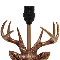 Simple Designs™ 17" Copper Deer Antler Table Lamp with White Shade
