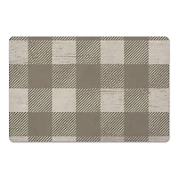 Taupe Buffalo Check Floor Mat
