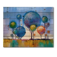 Designart - Colourful Trees Impressionist Landscape I