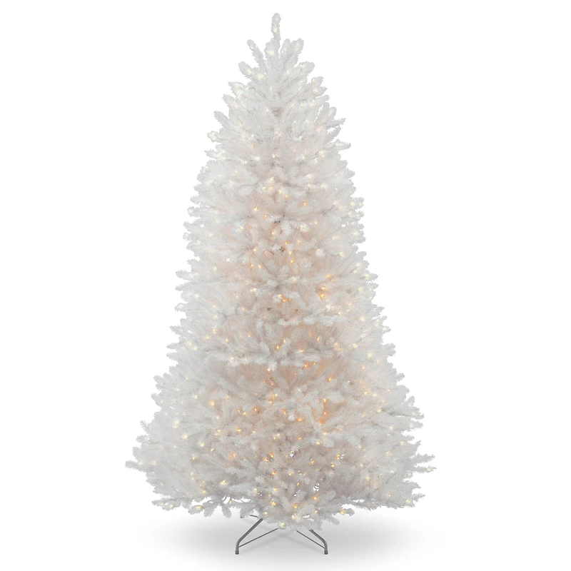 6.5ft. Pre-Lit Dunhill® White Fir Artificial Christmas Tree, Clear Lights