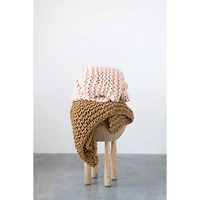 Hello Honey® Pink Crocheted Fabric Throw