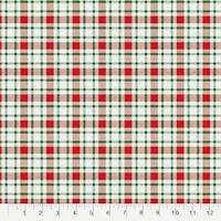 Fabric Editions White Winter Plaid Cotton Fabric