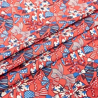 SINGER USA Ribbons Print Ringspun Cotton Fabric