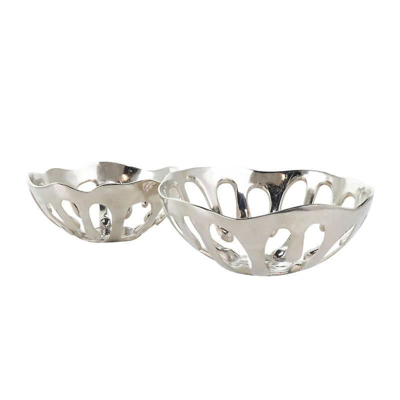 Aluminum Drip Decorative Bowl Set with Open Frame Design