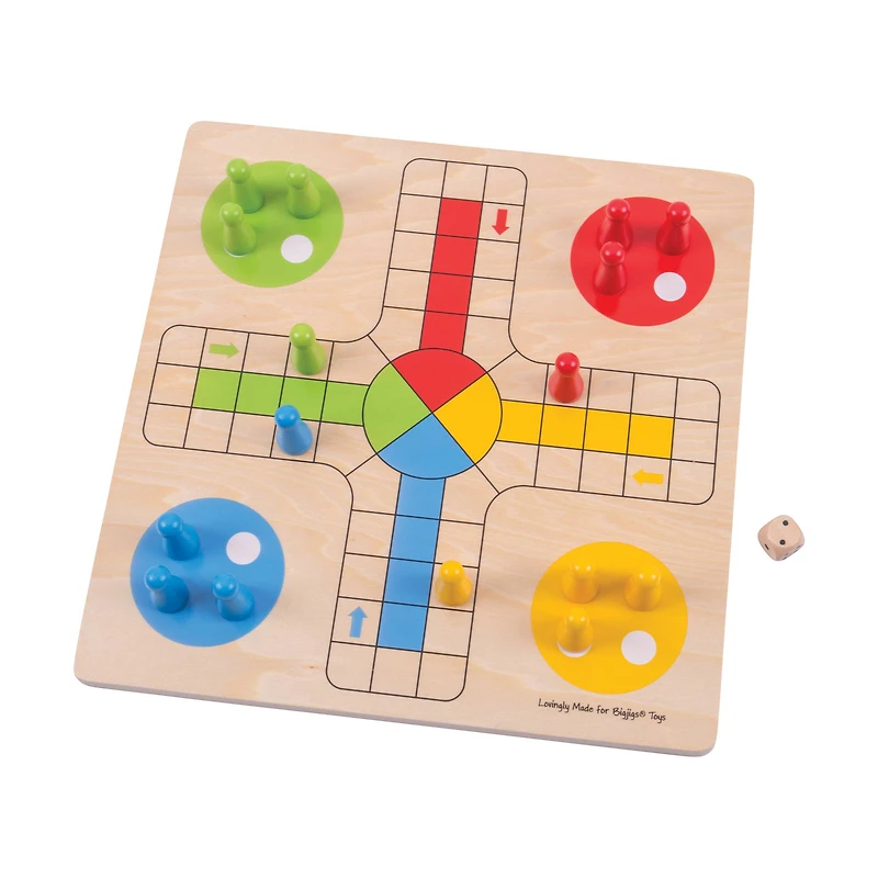 Bigjigs Toys® Wooden Traditional Ludo Board Game