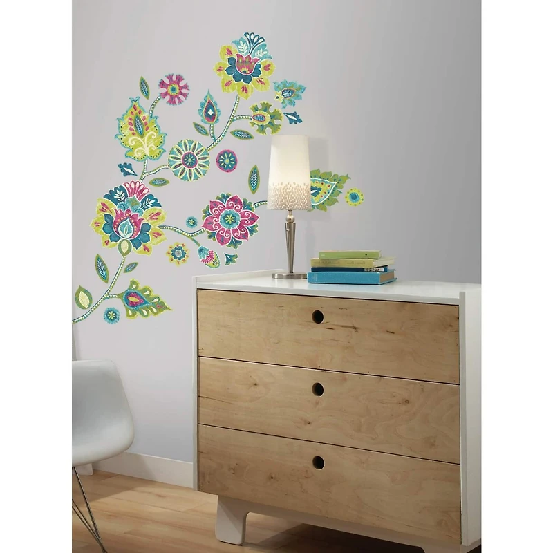 RoomMates Boho Floral Peel & Stick Giant Wall Decals