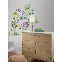 RoomMates Boho Floral Peel & Stick Giant Wall Decals
