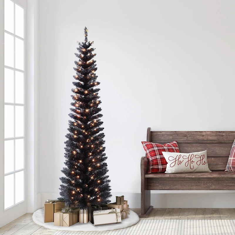 6ft. Pre-Lit Tinsel Artificial Tree