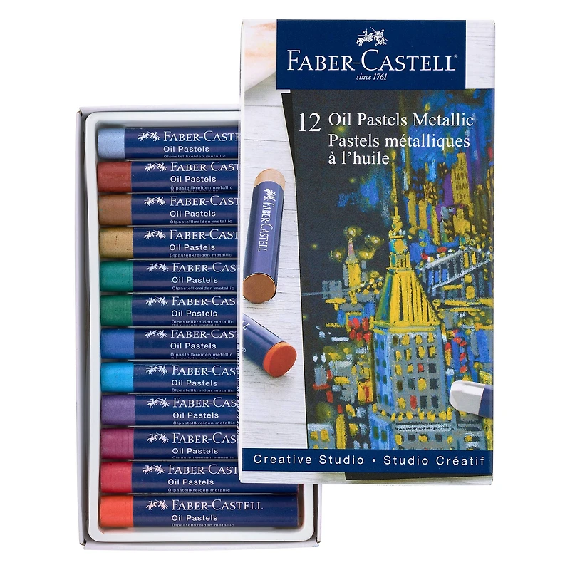12 Packs: 12 ct. (144 total) Faber-Castell® Metallic Oil Pastels