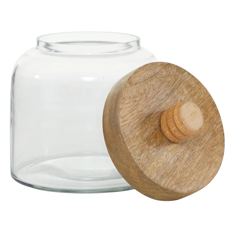 Clear Glass Farmhouse Canisters Set