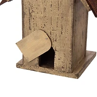 Glitzhome® Tall Distressed Wood Church Bird House