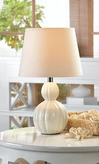 13'' White Charlotte Table Lamp 