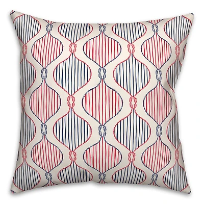 Knots & Stripes Throw Pillow