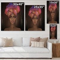 Designart - African American Woman with Turban VI
