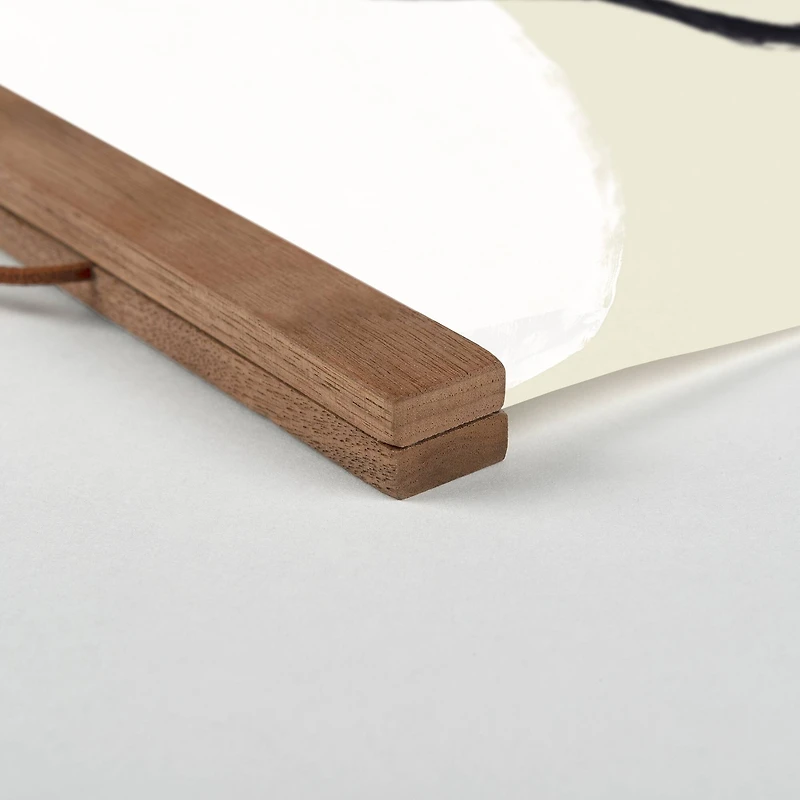 Earthy Abstract Figure II 16" x 20" Teak Hanging Canvas