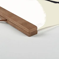 Earthy Abstract Figure II 16" x 20" Teak Hanging Canvas