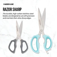 Farberware Aqua & Gray 2 Piece Shears Set
