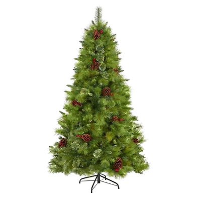 6ft. Unlit Montana Mixed Pine Artificial Christmas Tree with Pinecones and Berries