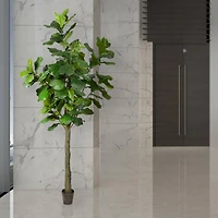 8ft. Potted Artificial Fiddle Tree