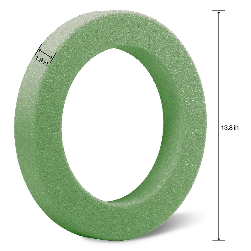 FloraCraft® FloraFōM® 13.75" Green Foam Wreath