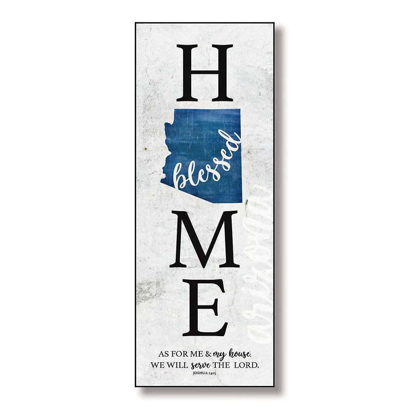 Arizona Home-Blessed Wood Wall Plaque With Hanger