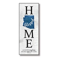 Arizona Home-Blessed Wood Wall Plaque With Hanger