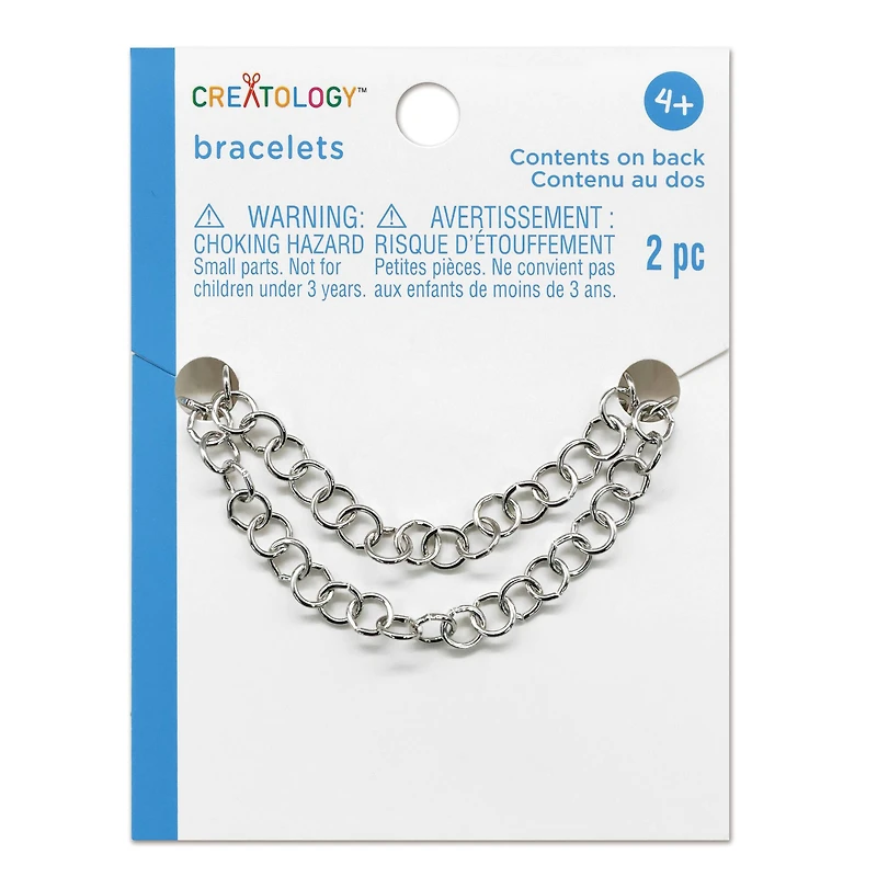 Silver Bracelet Chains by Creatology™, 2ct.