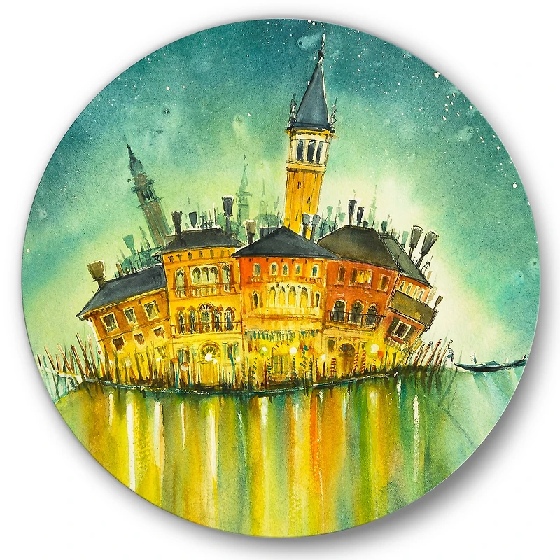 Designart - Idyllic Island of Venice At Night