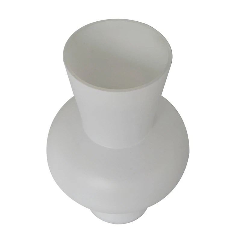 White Glass Trumpet Vase Set