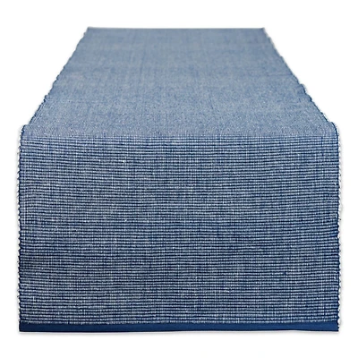DII® 108" Navy & White 2-Tone Ribbed Table Runner