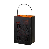 Glitzhome® Halloween Trick or Treat Metal Bucket Set