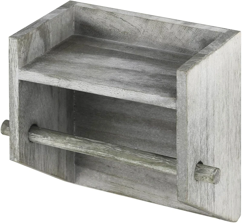 Olive Green Toilet Paper Holder with Storage