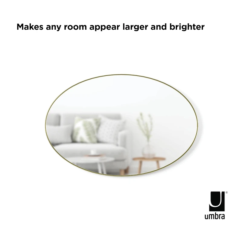 Umbra 36" Brass Hubba Oval Mirror