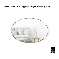 Umbra 36" Brass Hubba Oval Mirror