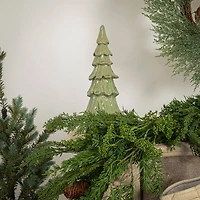 Hello Honey® 10" Green Handmade Stoneware Tree Décor with Reactive Glaze