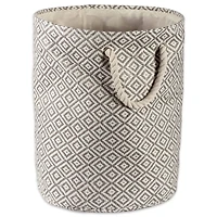 DII® Small Gray Geo Diamond Round Paper Bin