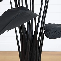 6ft. Artificial Halloween Black Travelers Palm Tree