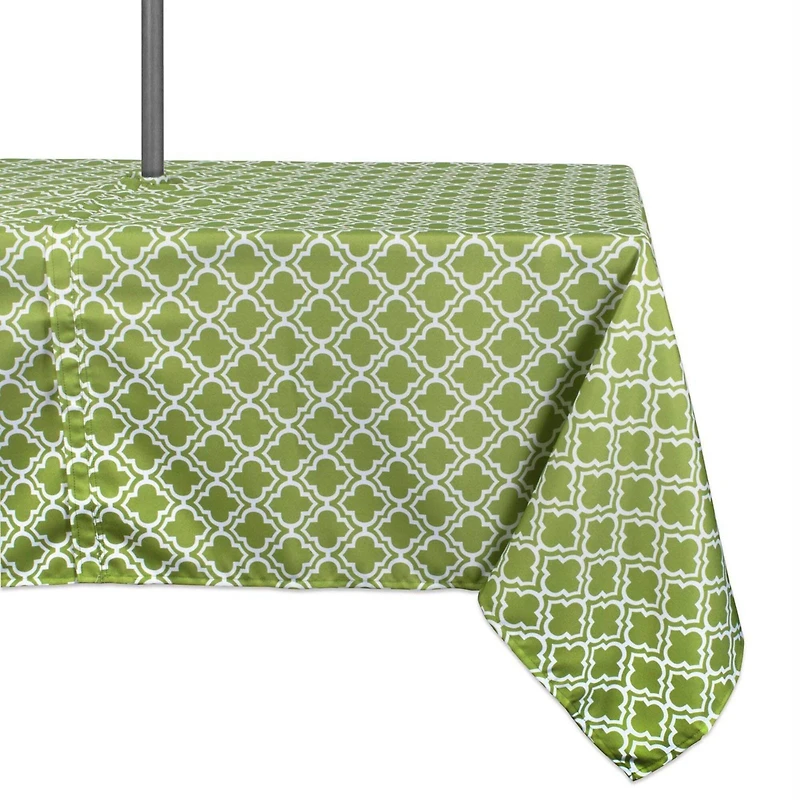 DII® 120" Green Lattice Outdoor Tablecloth with Zipper