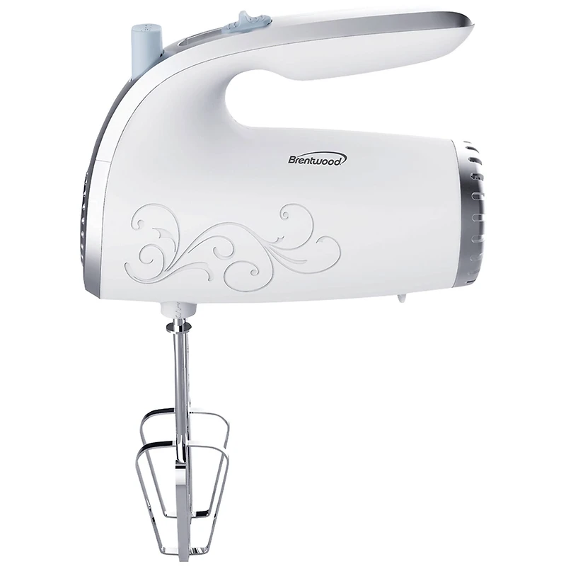 Brentwood White Lightweight 5-Speed Electric Hand Mixer