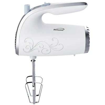 Brentwood White Lightweight 5-Speed Electric Hand Mixer