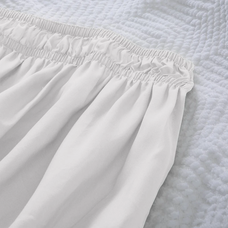 Home Details White Wrap Around Bed Ruffle, Twin/Full