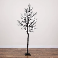 7ft. Pre-Lit Halloween Minimalist Twig Artificial Fall Tree with 400 Orange & Purple LED Lights