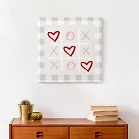 Tic Tac Toe Love Canvas Wall Art