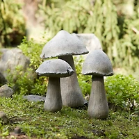 17" Faux Stone Mushroom Garden Accents. 2ct.