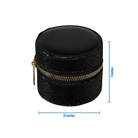 Ruby + Cash Black Circle Travel Jewelry Accessory Organizer