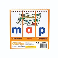 Junior Learning® Consonant-Vowel-Consonant Educational Flip Card Set