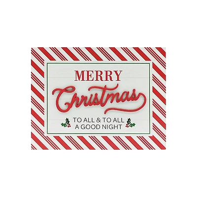 7.75" Red & White Merry Christmas To All Sign Tabletop Décor by Ashland®